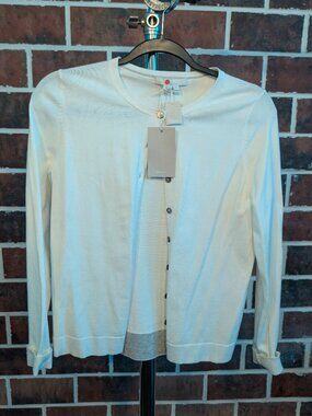 NWT BODEN White Lightweight Cotton Blend Cardigan XS